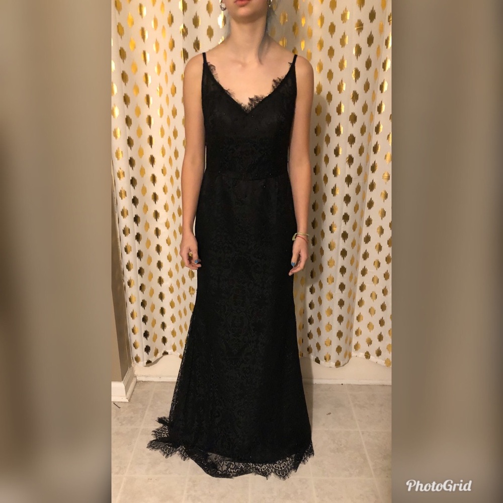 Beautiful black lace formal gown. Brand new.